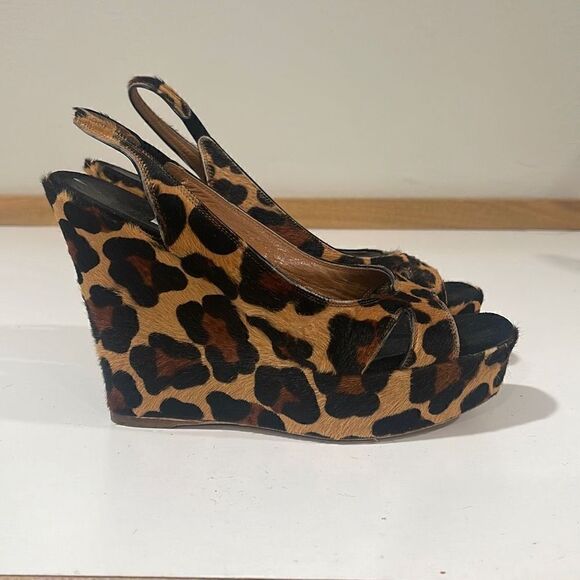 Lautre Chose Wedge Animal Print Shoes - Picture 2 of 7